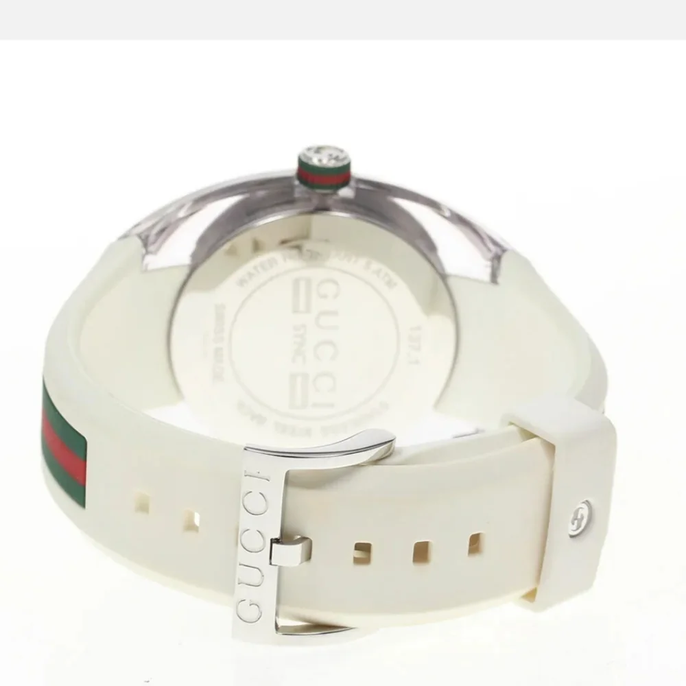 - BRAND NEW GUCCI WHITE ACRYLIC WATCH WITH BOX